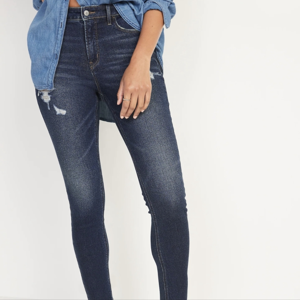 High-Waisted Rockstar Super-Skinny Cut-Off Jeans